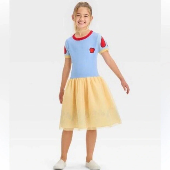 Disney Princess Girls Toddler Cosplay Dress Snow White Yellow size small NEW - Picture 1 of 9